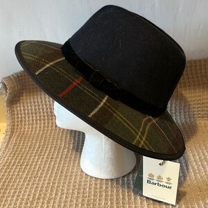Barbour Black Fedora Hat
